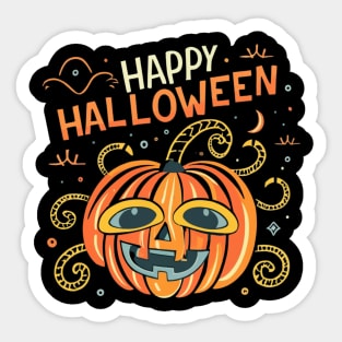 Vintage Halloween Pumpkin 2023. Halloween 2023 Sticker